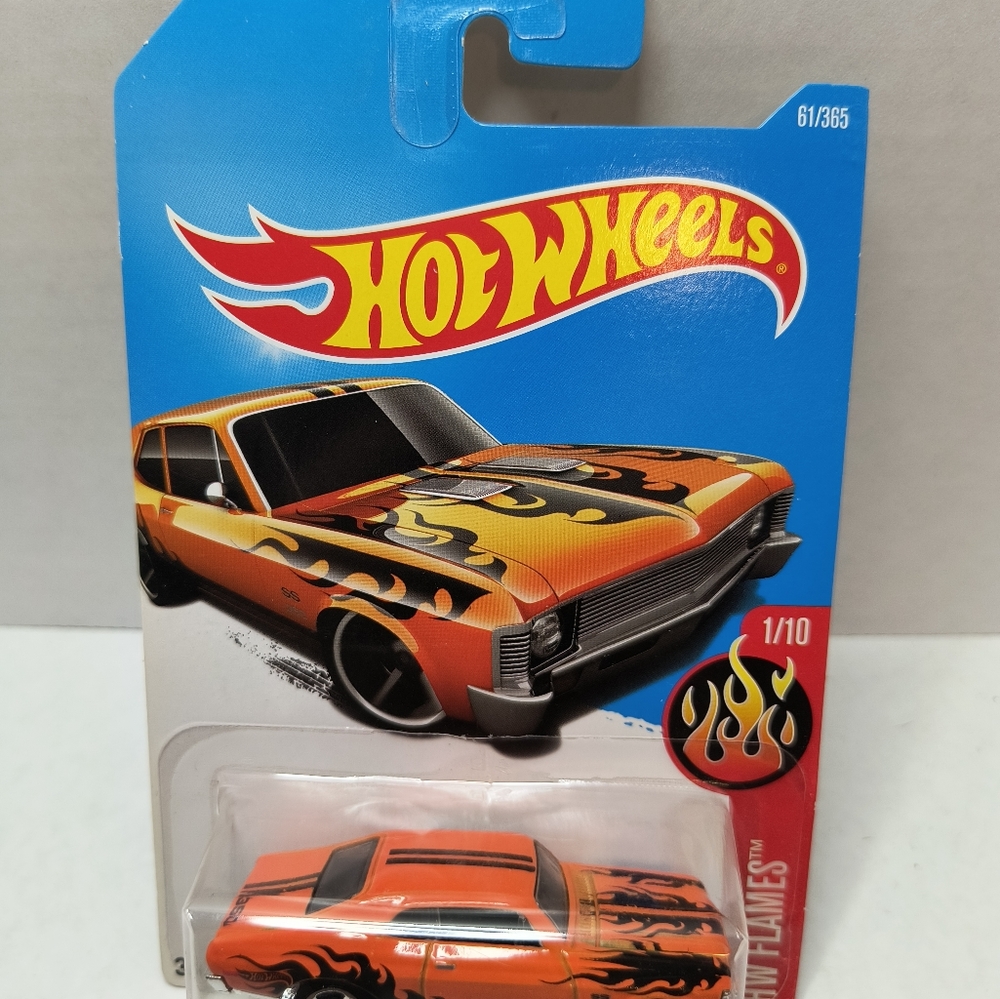 1D13 Hot Wheels  68 Chevy Nova plus shipping protector